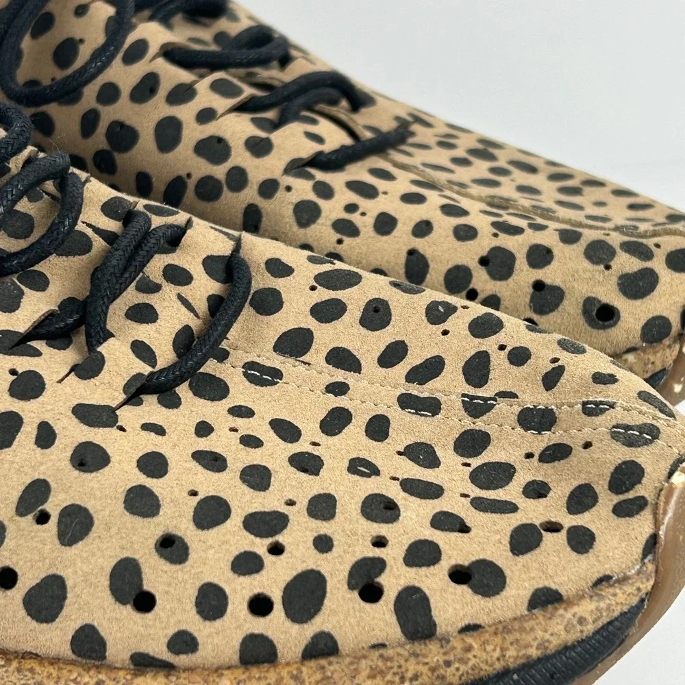 OTBT Alstead Womens Leopard Print Leather Fabric Platform Sneakers 7.5M 20F766